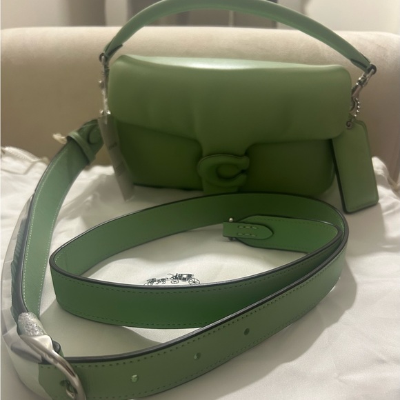 Coach Lime Green Leather Crossbody Bag - Picture 3 of 8